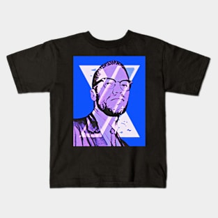 Malcolm X Purple Kids T-Shirt